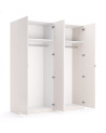 copy of Chambre complète 2 chevets + commode + lit avec sommier Blanc et Gris