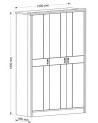 Armoire LOST NOYER 120 x 45 x 180 CM