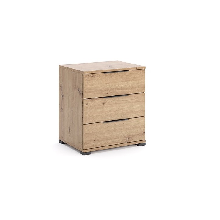 copy of Chambre complète 2 chevets + commode + lit avec sommier Blanc et Gris