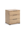 copy of Chambre complète 2 chevets + commode + lit avec sommier Blanc et Gris