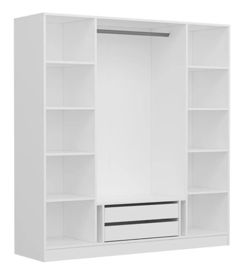 Armoire KALE blanc 180x52x190 cm