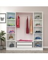 Armoire KALE blanc 180x52x190 cm