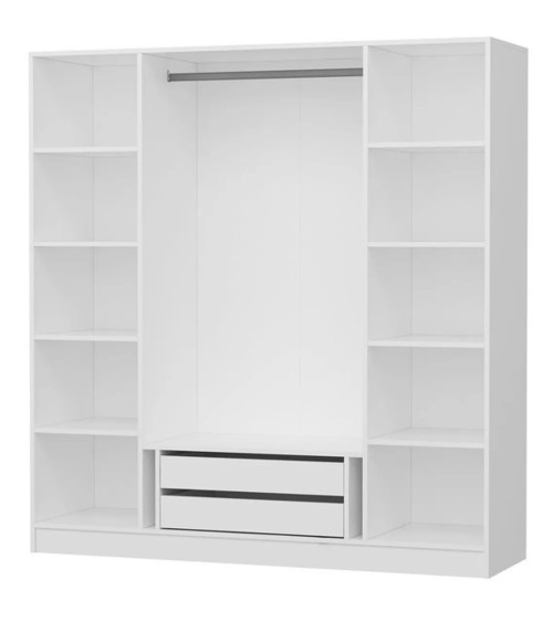 Armoire KALE blanc 180x52x190 cm