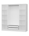 Armoire KALE blanc 180x52x190 cm