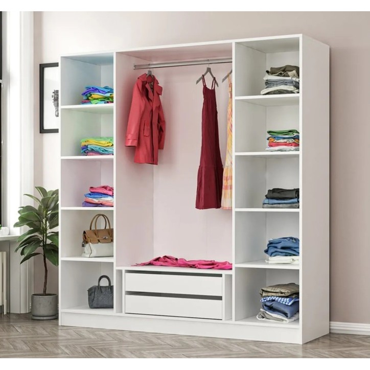 Armoire KALE blanc 180x52x190 cm