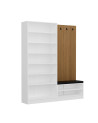 Móvel de entrada KALE 180 cm creme e madeira