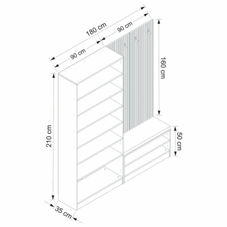 copy of Meuble d'entrée KALE 180 cm blanc et bois copy of Meuble d'entrée KALE 180 cm blanc et bois