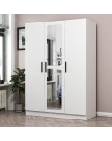 Armoire KALE blanc  avec miroir 135x52x190 cm