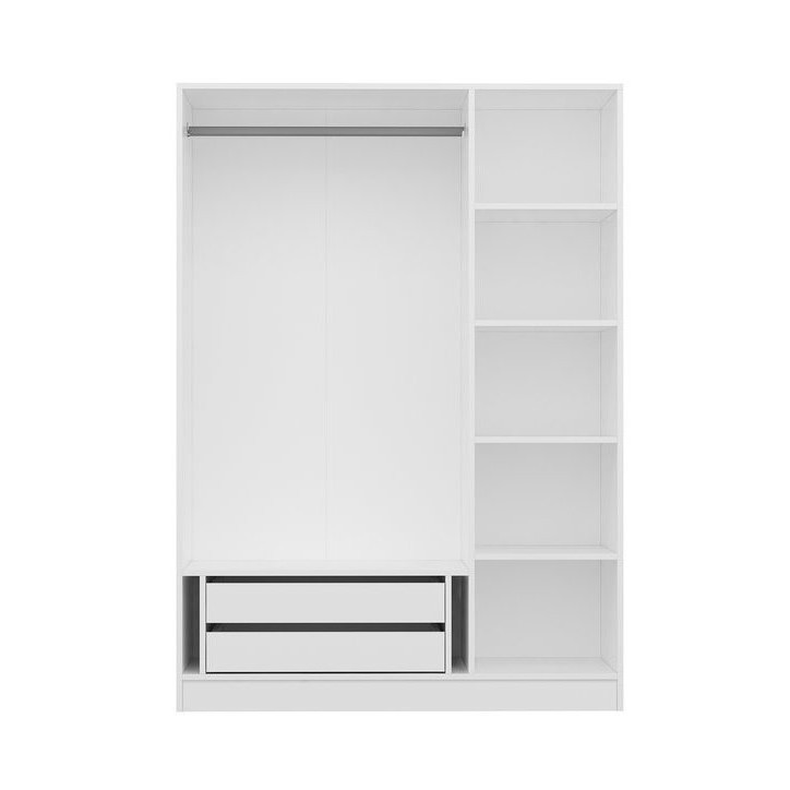 Armoire KALE blanc avec miroir 135x52x190 cm Armoire KALE blanc avec miroir 135x52x190 cm