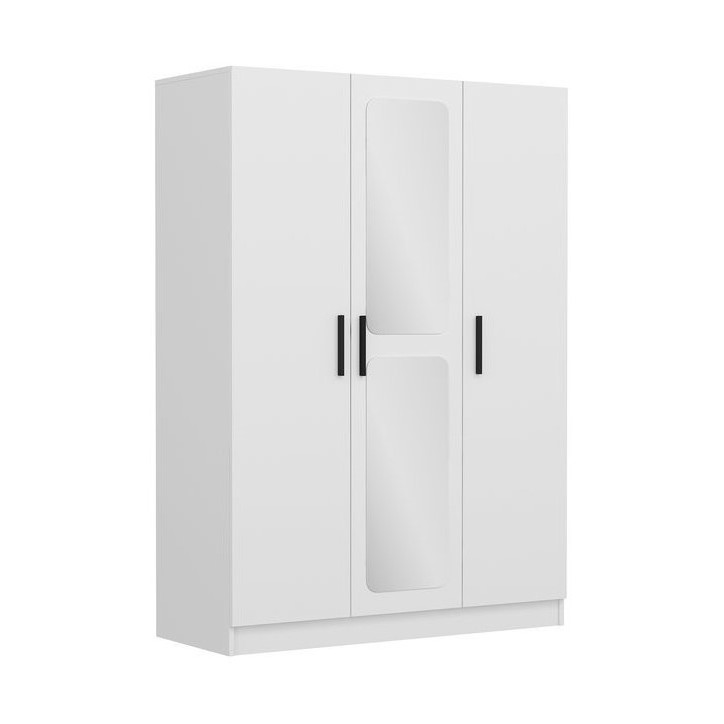 Armoire KALE blanc avec miroir 135x52x190 cm Armoire KALE blanc avec miroir 135x52x190 cm