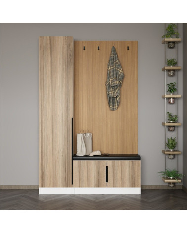 Móvel de entrada KALE madeira 135 cm