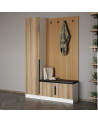 copy of Meuble d'entrée KALE 180 cm blanc et bois