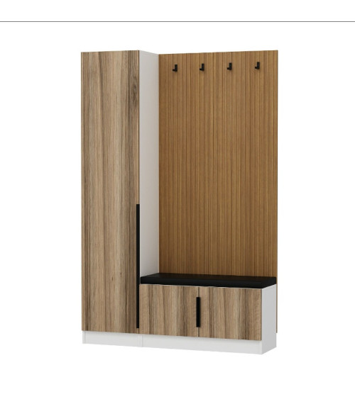 copy of Meuble d'entrée KALE 180 cm blanc et bois