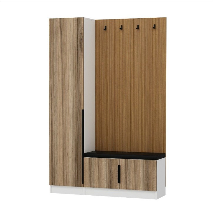 copy of Meuble d'entrée KALE 180 cm blanc et bois