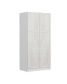 Armoire  2 Portes Blanc Dégrin  190 x 52 x 90