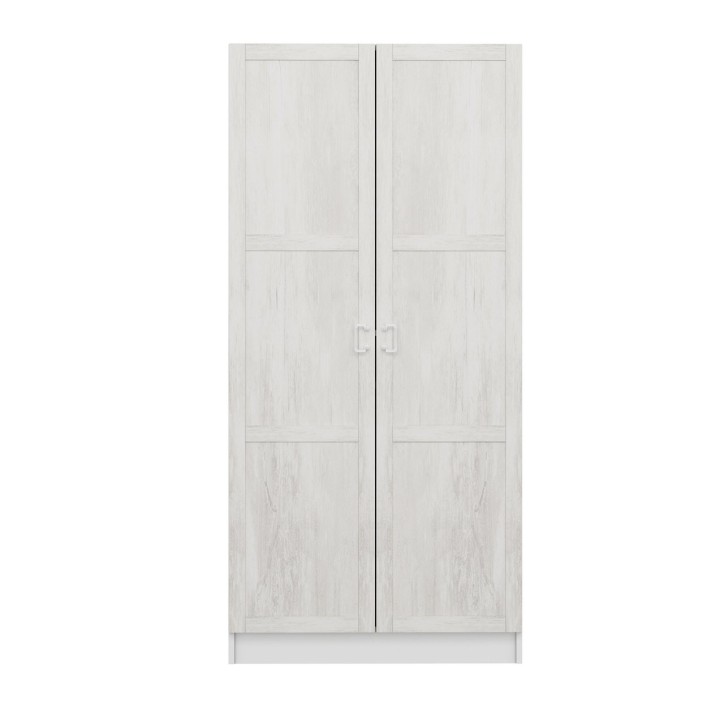 Armoire  2 Portes Blanc Dégrin  190 x 52 x 90