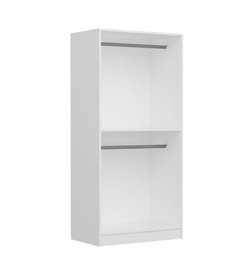 Armoire  2 Portes Blanc Dégrin  190 x 52 x 90