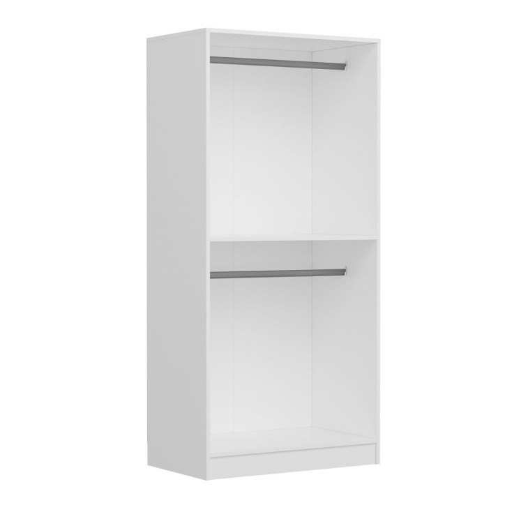 Armoire  2 Portes Blanc Dégrin  190 x 52 x 90