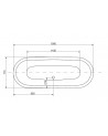 Vasca da bagno freestanding DANAKOS II 190 x 77 cm