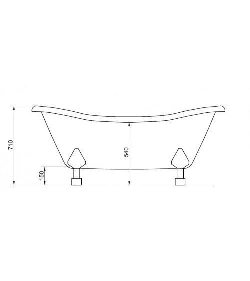 Baignoire îlot DANAKOS 160*80 cm- baignoire design - mobilier salle de bain