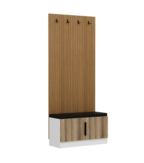 copy of Meuble d'entrée KALE 180 cm blanc et bois