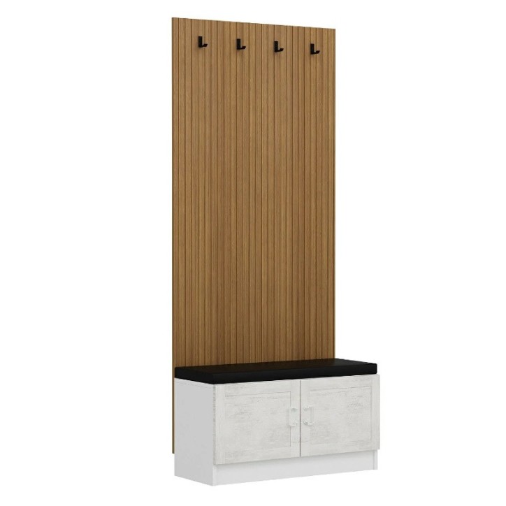 copy of Meuble d'entrée KALE 180 cm blanc et bois