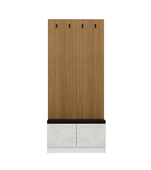 copy of Meuble d'entrée KALE 180 cm blanc et bois