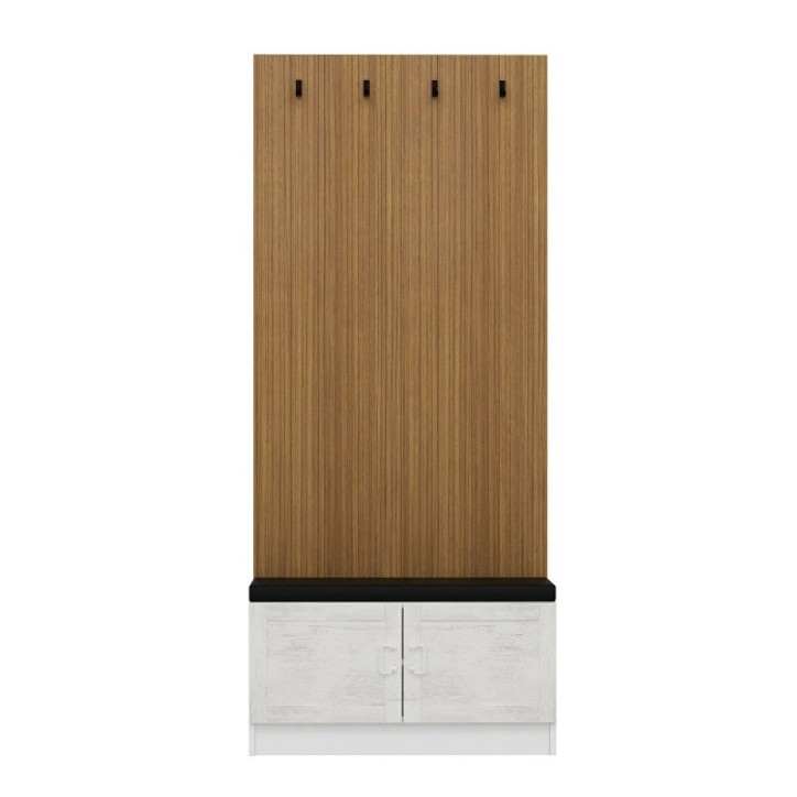 copy of Meuble d'entrée KALE 180 cm blanc et bois