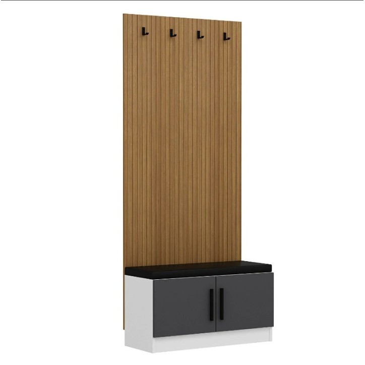copy of Meuble d'entrée KALE 180 cm blanc et bois