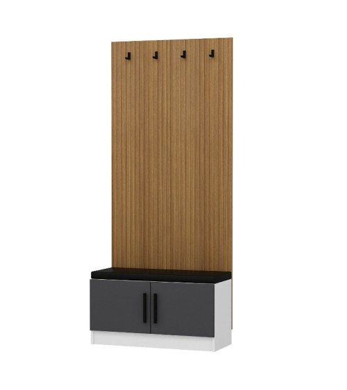 copy of Meuble d'entrée KALE 180 cm blanc et bois