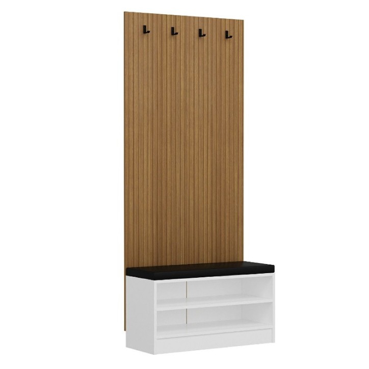 copy of Meuble d'entrée KALE 180 cm blanc et bois