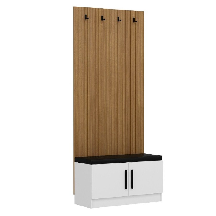 copy of Meuble d'entrée KALE 180 cm blanc et bois