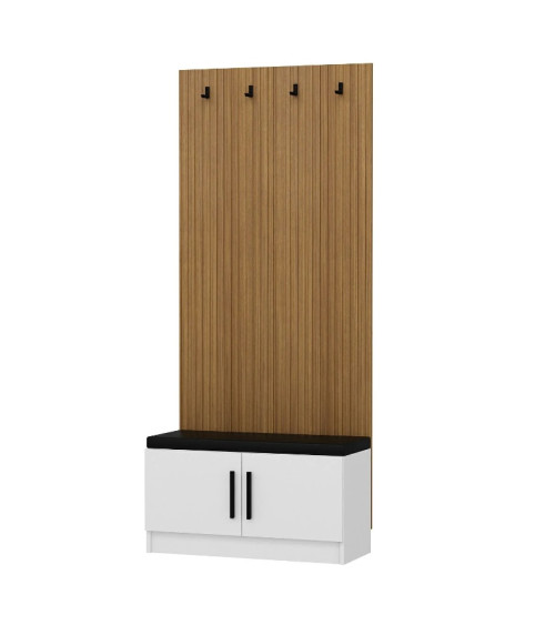 Meuble d'entrée POLA 90 cm blanc