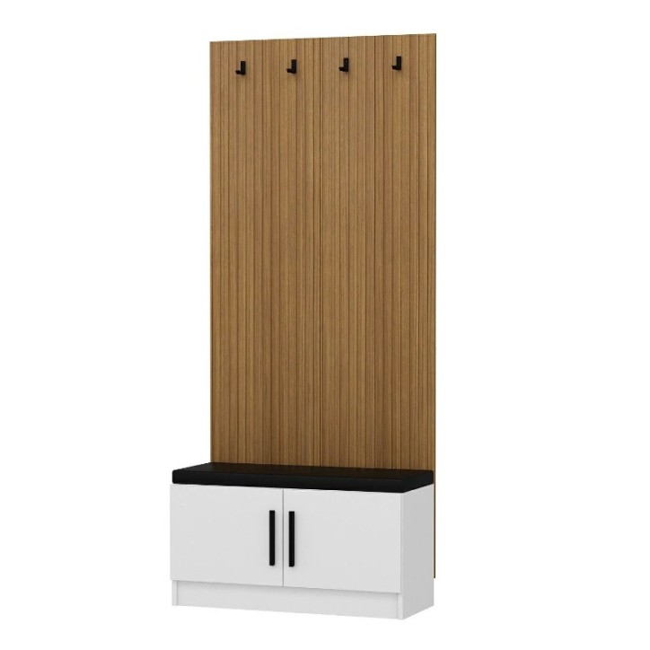 copy of Meuble d'entrée KALE 180 cm blanc et bois