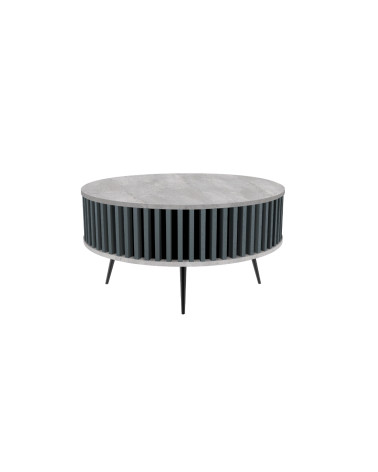 Mesa de centro Borneo 90 cm hormigón y azul claro