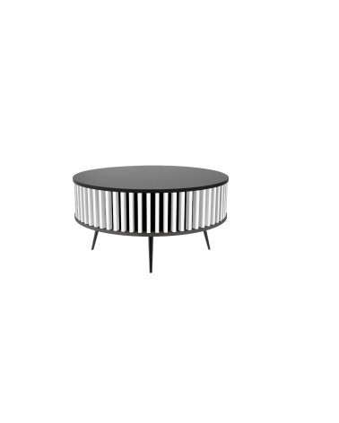 Table Basse Borneo 90 cm noir et blanc
