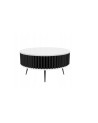 Mesa de centro Bornéu 90 cm branca e preta