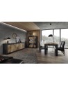 Vitrine BASIC noir mat/pero 102 x 162 x 43 cm
