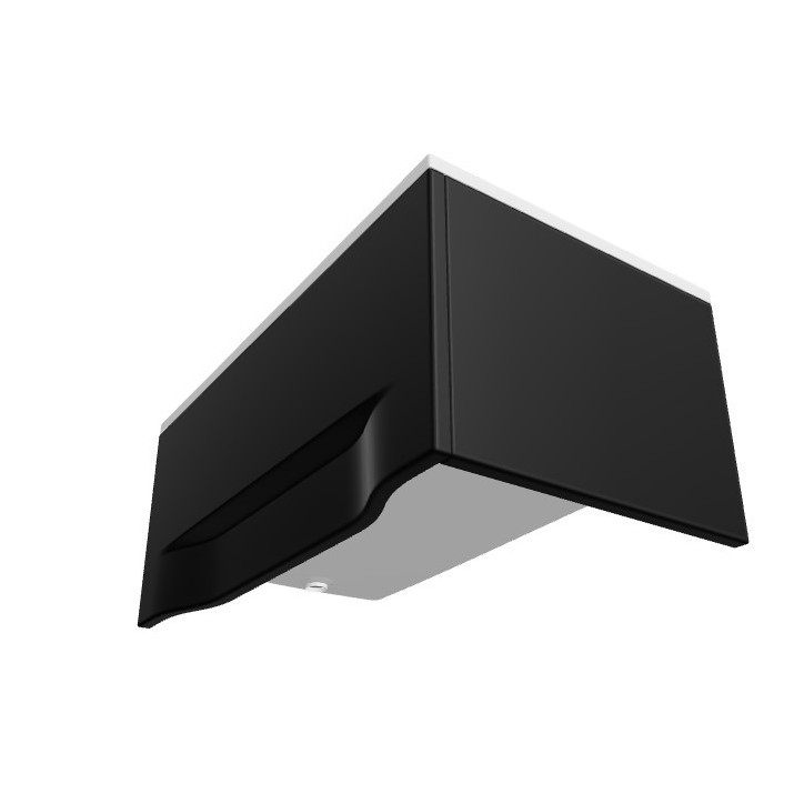 Bañera CAPRI MINI negro con faldón y panel lateral reversible 100 / 120 x 70 cm