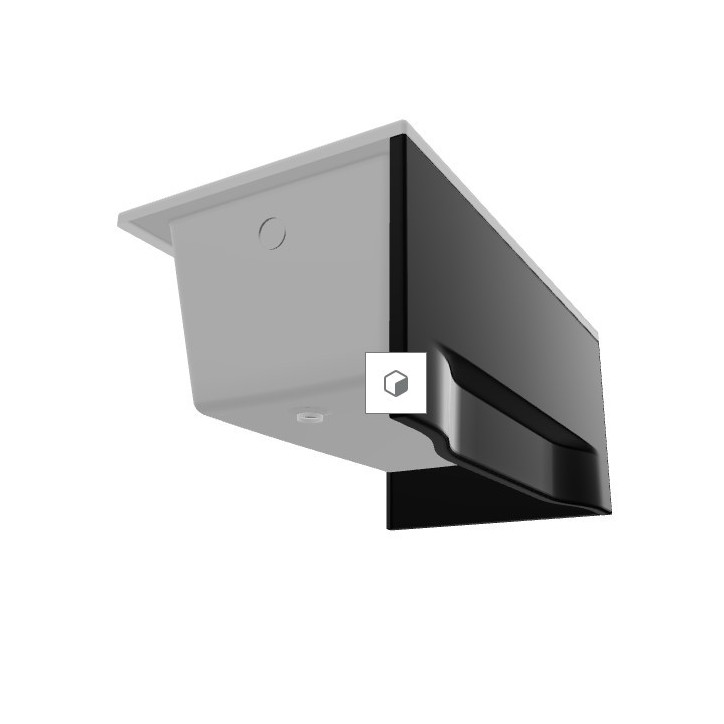 CAPRI BLACK MINI vasca da bagno rettangolare 100/120x70 cm, con grembiule
