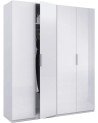 Armoire 4 Portes blanc brillant 180x200 cm