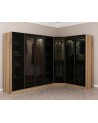 Armoire d'angle dressing CHENE en L 440x210x52