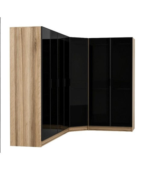 Armoire d'angle dressing CHENE en L 440x210x52