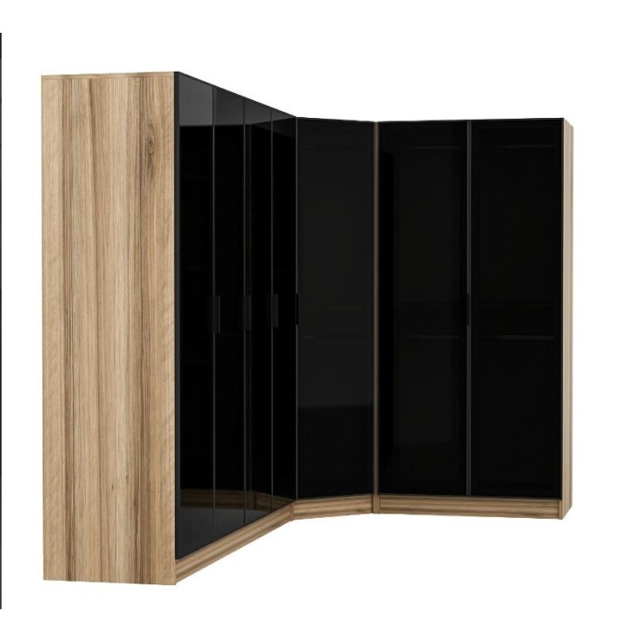 Armoire d'angle dressing CHENE en L 440x210x52