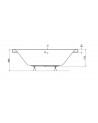 GENOVA rechteckige Badewanne 160x75 cm