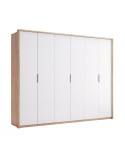 Armoire ASTI 275 cm chêne et blanc