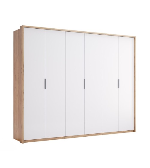 Armoire ASTI 275 cm chêne et blanc