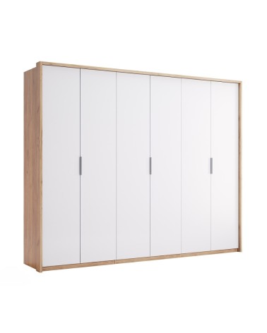 Armoire ASTI 275 cm chêne et blanc