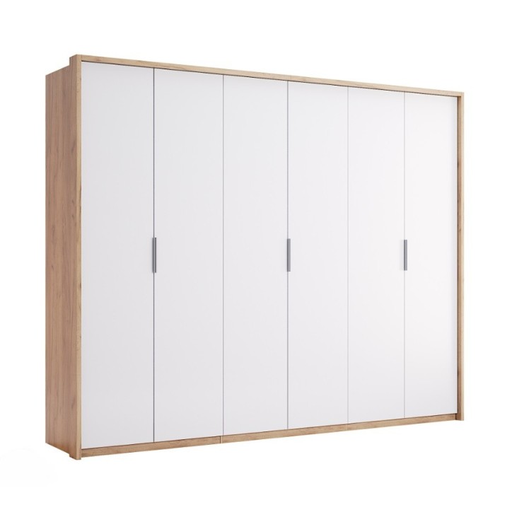 Armoire ASTI 275 cm chêne et blanc