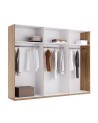 Armoire ASTI 275 cm chêne et blanc